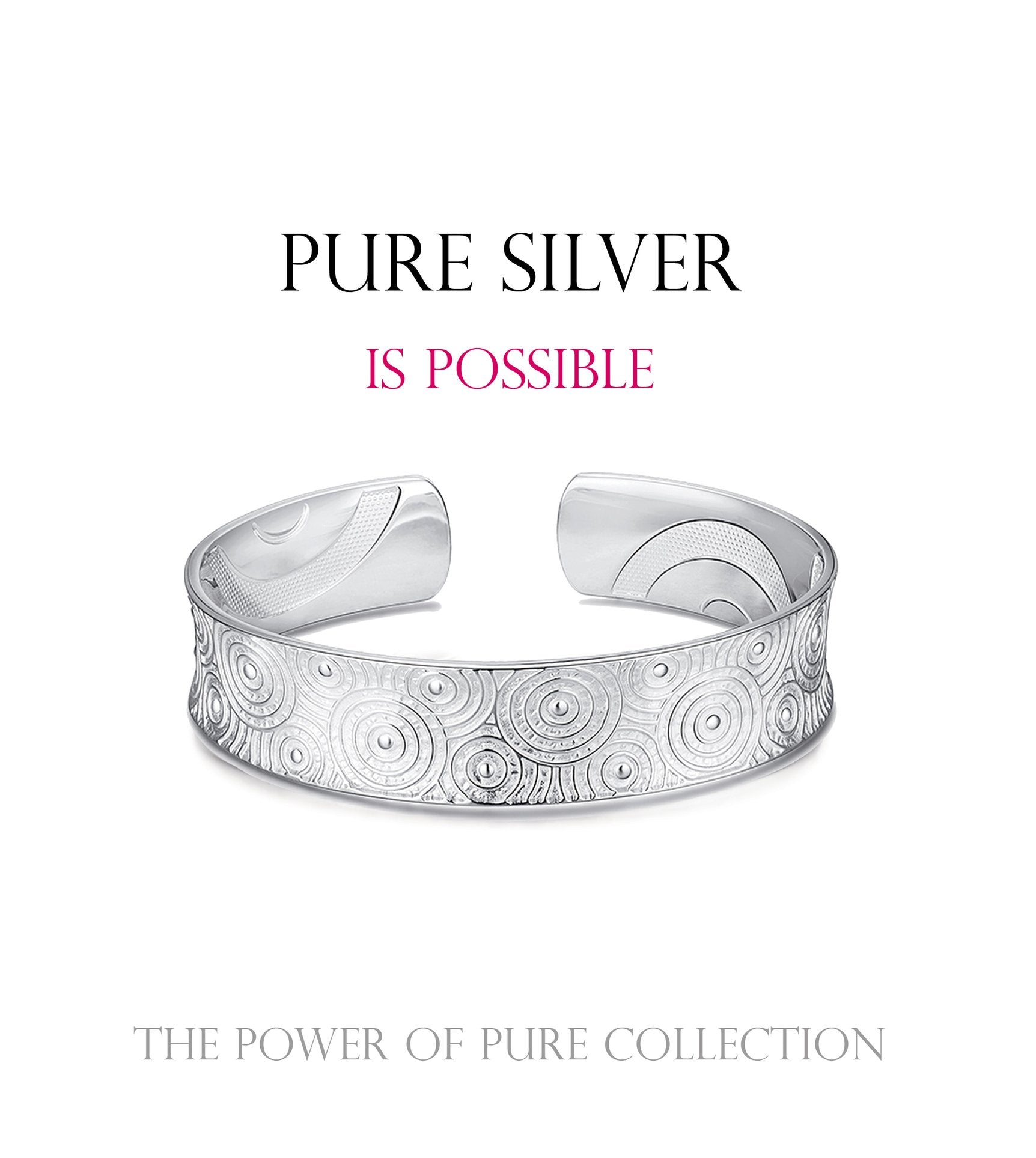 pure silver is possible. the power of pure collection. silver bracelet